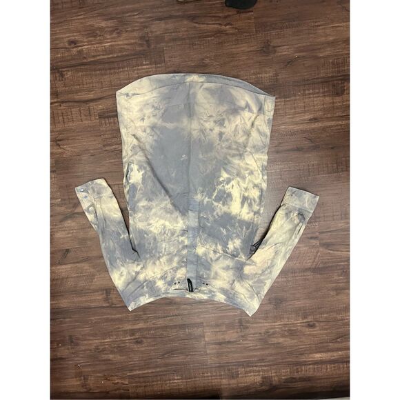 Marc Cain Tan Gray Rain Off Shoulders Rain Style Dress, Sz Large * - Picture 2 of 8